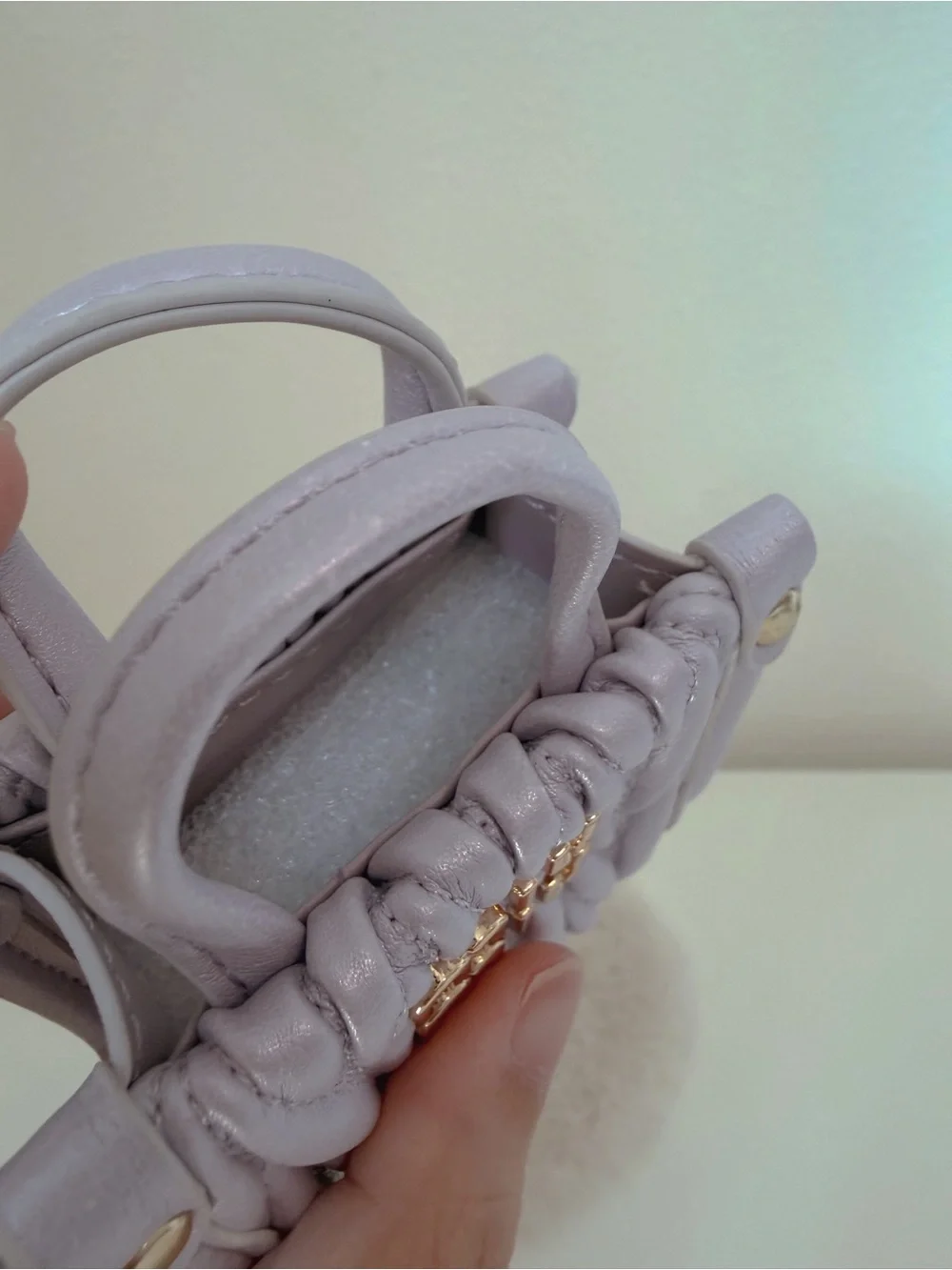 Pearl Lavender Mini Bag Charm